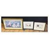 3 Framed Art Prints ~ Diane Graebner Amish Folk
