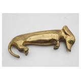 Brass Dachshund Sleeping