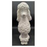 Ceramic Italian White Poodle Statue