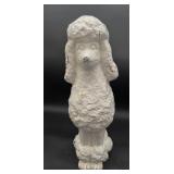 Ceramic Italian White Poodle Statue