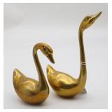 Vintage Brass Swans (2)
