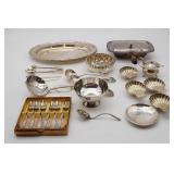 Large Collection of Silver Plate Serving Pieces