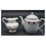 Creamer & Porcelain Teapot