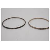 (2) Sterling Silver Bangles