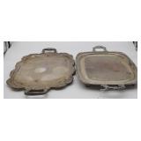 (2) Silver Plated Serving Trays
