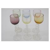 Handblown Multi Color Wine Glasses