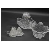 Crystal Basket, S&P Shakers and Leaf Bowl