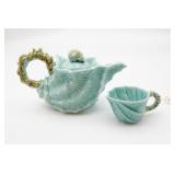 Blue Sky Clayworks Ceramic Teapot & Cup