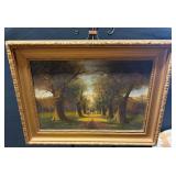 Antique Oil on Canvas Landscape
