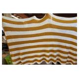 Mustard Yellow & White Afghan