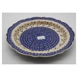 Polish Pottery Scalloped Fluted Bowl
