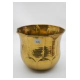 Scalloped Brass Planter