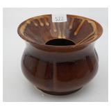 Brown Ceramic Spittoon