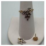 14kt Yellow Gold Ring & Earring Lot Scrap Lot