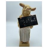 Anthropomorphic Chef Pig Chalkboard Statue Resin