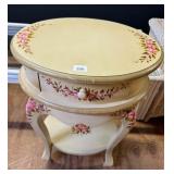 French Provincial Style Round Accent Table