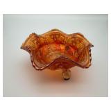 Fenton Panther Marigold Carnival Glass Bowl
