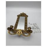 French Rococo Style Cast Brass Girandole Sconce