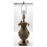 Brass Swan Urn Style Table Lamp