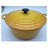 Le Creuset Yellow Enameled Cast Iron Dutch Oven
