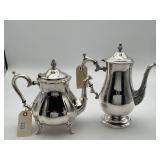 Vintage Silver Plated Tea & Coffee Pots