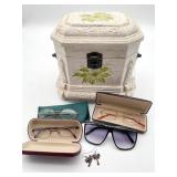 Shabby Chic Floral Ornate Chippy Box w/
