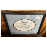 James Framed Needlepoint