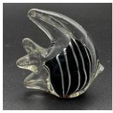 Hand Blown Art Glass Angelfish Paperweight