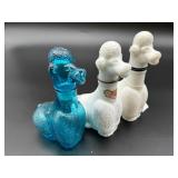 (3) Poodle Decanter Bottles