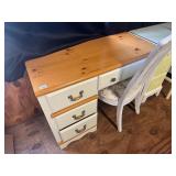 Country Pine & Cream Painted Desk w/Chair