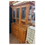 Oak Hutch and China Closet