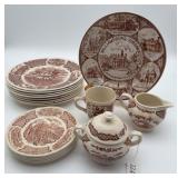 Fair Winds Brown Transferware Dinnerware &