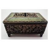 Art Nouveau Style Footed Casket Box