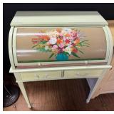 Vintage Hand Painted French Provincial Roll Top