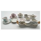 Demitasse Cups, Saucers & Flatware Holder