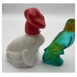 Avon Perfume Bottles Frog & Bird