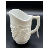 Imperial Glass Vintage Grape Milk Glass Pitcher