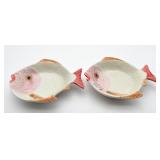 Vintage Ceramic Fish Shaped Serving Platters (2)