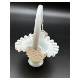 Fenton Milk Glass Basket