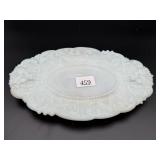 Victorian EAPG Milk Glass Lion Heads Vanity Tray