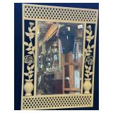 Floral Lattice Accent Wall Mirror