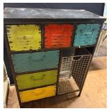 Industrial Style Multicolor Metal Storage Cabinet