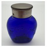 French Cobalt Blue Glass Pocket Medicine Bottle