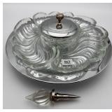 Kromex Lazy Susan Rotating Serving Set w/Wine