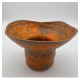 Royal Haeger Top Hat Vase Orange Peel