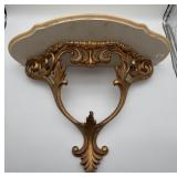 Vintage Hollywood Regency Retro Style Wall Shelf