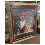 Classical Still Life with Cherub, Flowers & Fruit