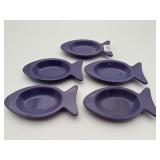 Cobalt Blue Fish Dishes (5)