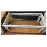 White Wicker Rectangular Coffee Table