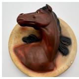 Vintage Chalkware Horse Head Wall Plaque